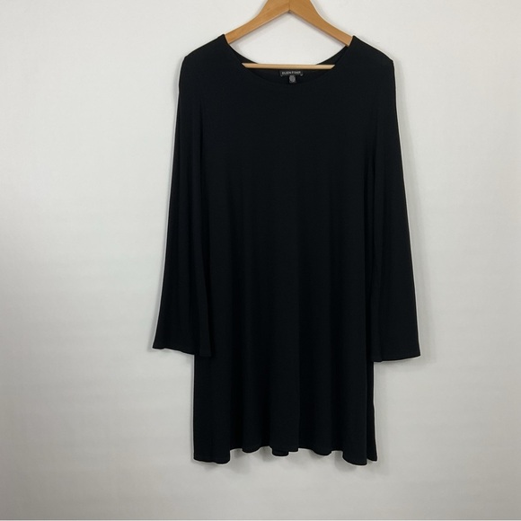 Eileen Fisher Black Tunic Swing Dress Size Large - Picture 1 of 5